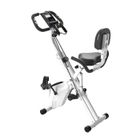 DSKEUZEEW 4 en 1 Vélo d'appartement magnétique pliable - avec écran LCD et capteur de fréquence cardiaque - avec bandes de résistance -