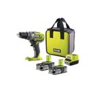 Perceuse-visseuse RYOBI 2 vitesses 18V OnePlus - Batteries Lithium - 2x 1.5 Ah - R18DD3-215S