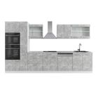 Bloc Cuisine R-Line 350 Cm Blanc Ultra-brillant – Cuisine Intégrée Moderne Vicco