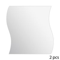 Lot de 2 miroirs adhésifs en forme de vague - 40 x 40 cm - Verre