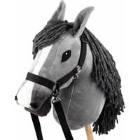 Cheval bâton Hobby Horse avec licol et rênes - Gris A3 - Jouet à cheval bâton pour enfant