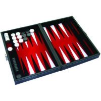 Backgammon vinyle noir et rouge magnétique (17 …
