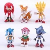 Figurine SEGA Sonic the Hedgehog Collection - Modèle 2.5 pouces - Jouet PVC - Cadeau De Noël