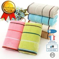 INN® TD® Ensemble 6 serviettes douces absorbantes femmes hommes couleurs toilette Kit hygiène qualité contons fils épais rayures