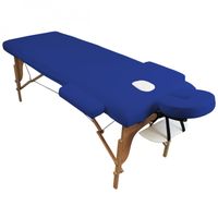 Drap housse de protection 4 pièces en éponge pour table de massage - Bleu azur - Vivezen