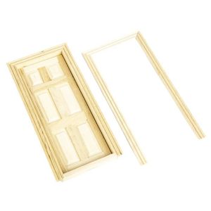 Maison de Poupées Plastique Blanc 6 Panneau Géorgien Porte 1:24 Balance DIY