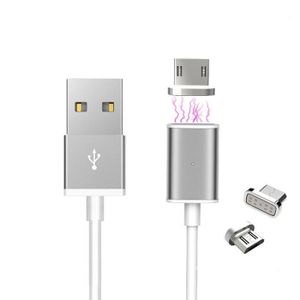 CÂBLE TÉLÉPHONE Cable USB Chargeur Magnétique Pour Android Argent