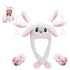 Bonnet Oreilles qui Bougent Kawaii, Bonnet Oreille qui Bouge Mignon Animal  Chapeau, Peluche Bonnet Lapin avec Airbag, pour les fêtes, cosplay, Noël