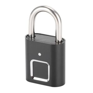 argent Anti-vol dempreintes digitales cadenas USB de chargement IP65 étanche sans clé cadenas pour sac à dos bagages casier 