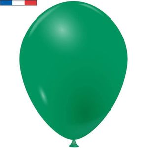 BALLON DÉCORATIF  Ballon vert en latex naturel de fabrication frança