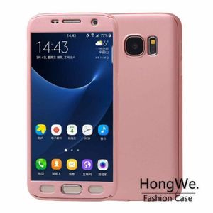 COQUE - BUMPER Luxe 360 Protection complète Coque pour Samsung Galaxy S6 Edge G9250 - Rose - HongWe.