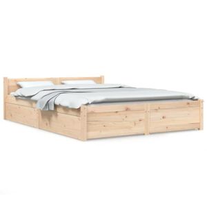 STRUCTURE DE LIT Cadre de lit avec tiroirs ZERODIS - 135x190 cm - B