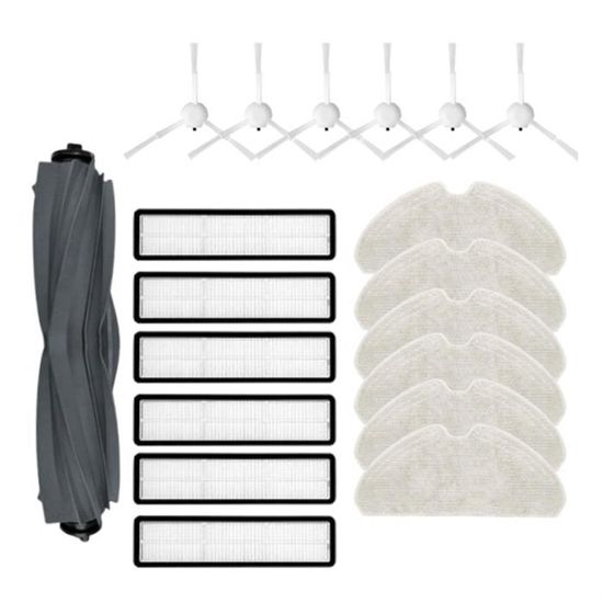 Set van 23 vervangende onderdelen accessoires voor Dreame D9 D9 Max L10 Pro robotstofzuiger, inclusief hoofdborstel zijborstels HEPA-filter dweildoek (wit