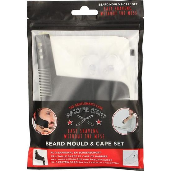 Kit Complet Pour Tailler Et Styliser Ta Barbe - Gabarit, Peigne, Ciseaux, Rangement, Neuf