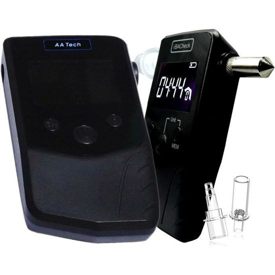 Alcootest Électronique Professionnel - Capteur Électrochimique Comme La Police - 10 Embouts Réutilisables - Charge USB-C - Précision Garantie - 3