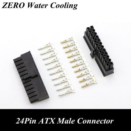 Black-Normal Pins -Connecteur ATX mâle 24 broches, 4.2mm, 5557 CPU ...