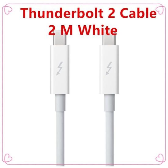 Stations d'accueil,Véritable câble Thunderbolt 2M Thunderbolt 2 câble cordon Thunderbolt 2 mâle à mâle 2M - Type 98new