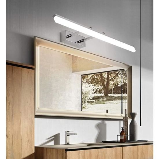 Lampe pour Miroir de salle de bain - 12W LED Applique Salle de bain 46CM,  Blanc Neutre 4000K 900LM, Éclairage Mural Étanche IP44, Luminaire Salle de  bain