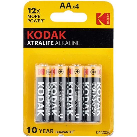 Kodak AA Batterien – 4er Pack, Alkaline, LR6 1,5V