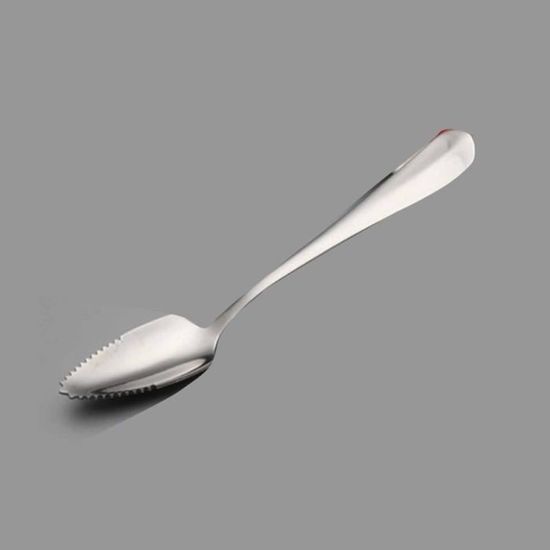 HAZOULEN Lot de 4 cuillères à pamplemousse, en acier inoxydable, 16,5 cm (trèfle