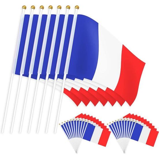 50 Pièces Pins Drapeau Français - Broches Métal Patriotiques Pour Veste, Sac, événements Sportifs Et Fêtes Nationales | Cadeau Fan De Sport