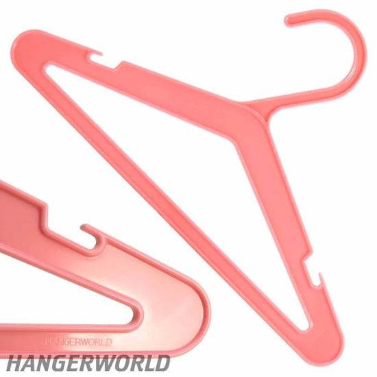 20 Cintres Roses Hangerworld Pour Bébé | 30cm Plastique | Avec Clip Pour Pantalons | Idée Cadeau