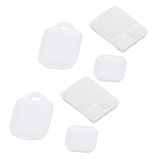 Maison de poupées en bois blanc avec accessoires 18 pcs. | JOUETS ET