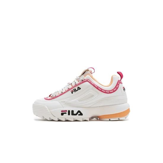 Fila Femme Chaussures Baskets Heritage Disruptor Logo Low Blanc 746876 Cdiscount Chaussures