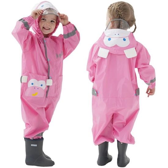 Pantalon De Pluie Enfants Unisexe Garçons Filles Imperméable - Surpantalon Coupe-Vent Élastique