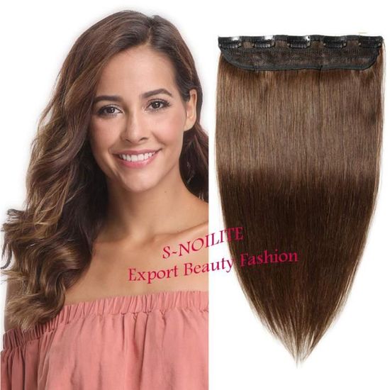 [Une Pièces 5 Clips] Extension A Clip Cheveux Naturel Monobande Rajout