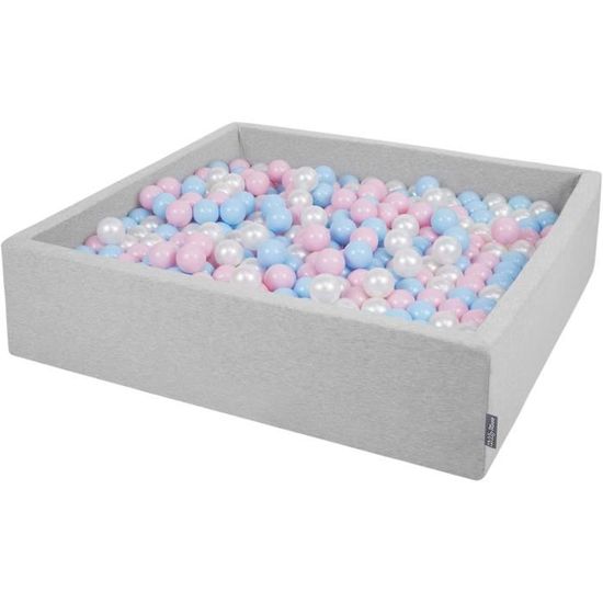Piscine à Balles Pour Bébé KiddyMoon - Rond 90 Cm X 30 Cm, 300 Balles 7 Cm, Housse Lavable, Fabriqué En UE