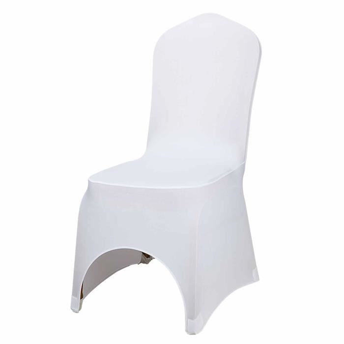 Lot de 100 Housses de chaise - Polyester - Blanc