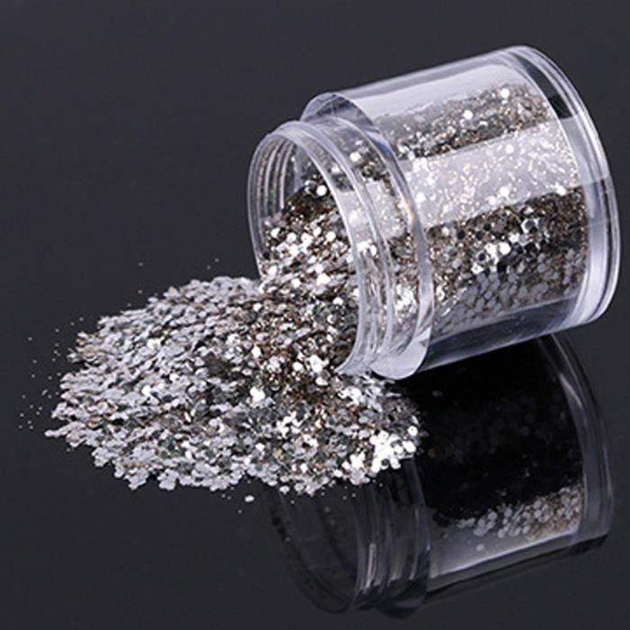 VERNIS A ONGLES 10g - boîte d'or Sliver Nail Glitter Powder Shinning Nail Mirror Powder SL CFF61025403SL_Ion