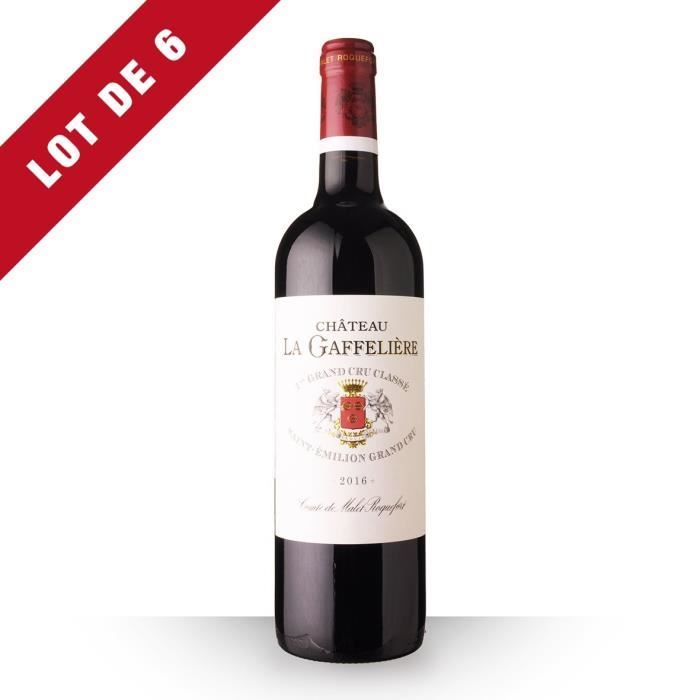 Lot de 6 - Château la Gaffelière 2016 AOC Saint-Emilion Grand Cru - 6x75cl - Vin Rouge
