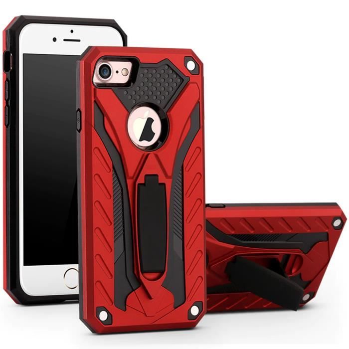Coque Pour iPhone 7 Bumper Renforcé Antichoc Rigide Rouge