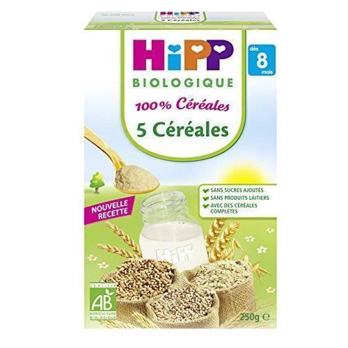 Hipp Biologique 6 boîtes de 5 Céréales 250 g