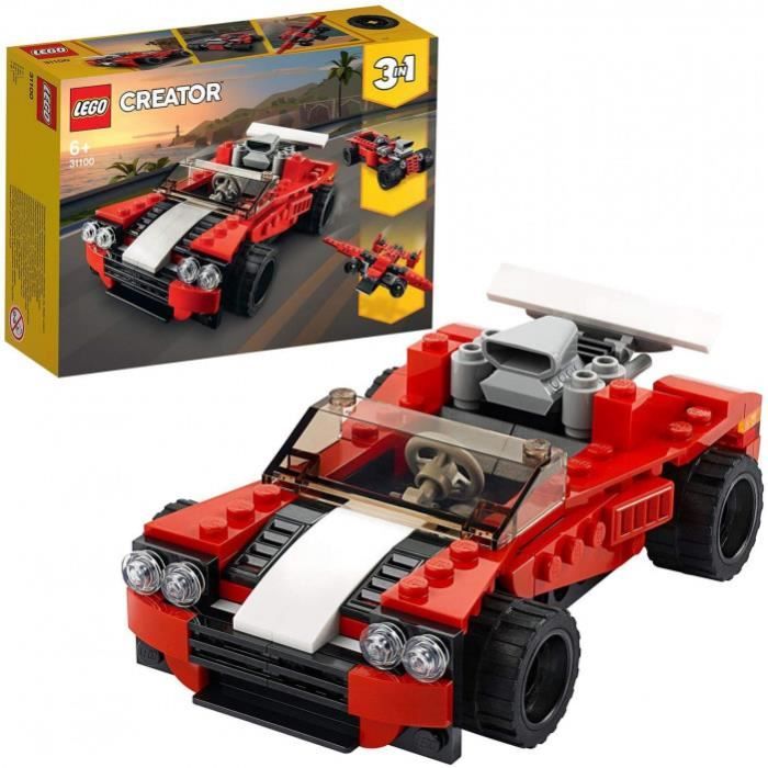 Lego Creator 3in1 La Voiture De Sport, Hot Rod, Avion D'Autrefois Ensemble De Construction, Jouets Pour Garçons Et Filles De 7 Ans E