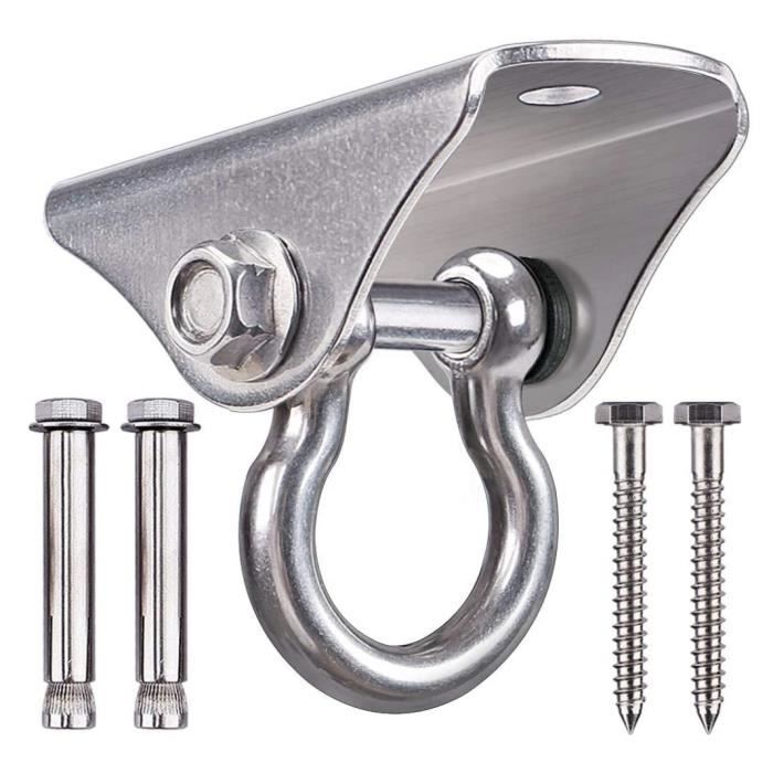 Mobukia Innovant 450KG Capacité SUS304 Acier Inoxydable Crochet De Plafond, Suspension Trainer Kit de Suspension pour Chaise accroch