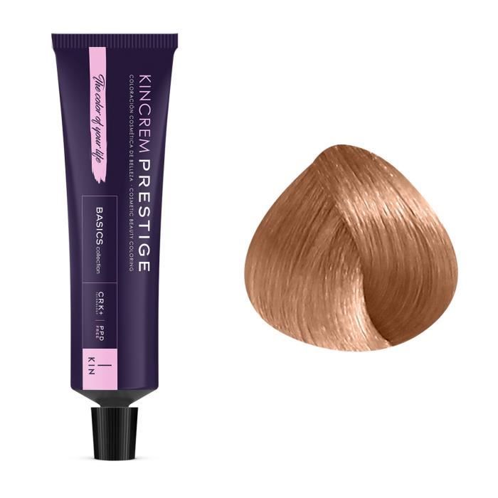 Coloration permanente enrichie r la kératine 9.12 - Blond Trcs Clair Cendré Nacré 60ml, Kin Cosmetics, Femme