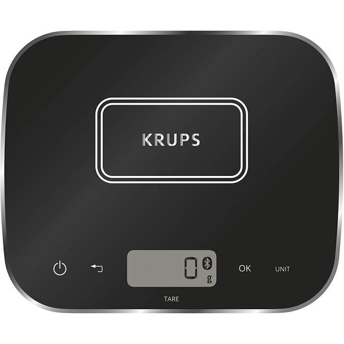 BALANCE ANALOGIQUE Krups XF5548 Prep&Cook Balance de cuisine Bluetooth compatible avec Prep & Cook et Cook4Me App Noir299