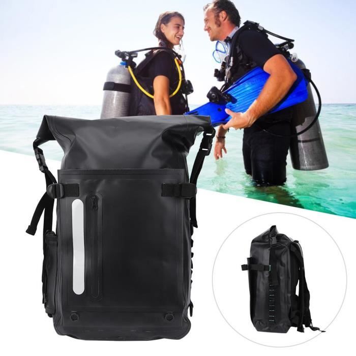 30L Sac de Plongée Étanche Sac à Dos de Plongée Apnée pour Natation Traçage de Rivière Dérive(noir )-SPR