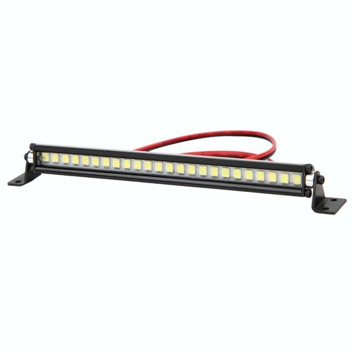 Garosa Lumières de toit de voiture RC 24 LED feux de toit barre de toit lampe décoration accessoire RC adapté pour voiture Scx10