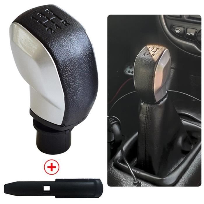 Pièces Auto,Pommeau de levier de vitesse pour citroën C1 C3 C4 et PEUGEOT 106, 107, 205, 206, 207, 306, 307 - Type Matt Silver