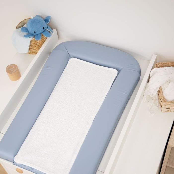MATELAS À LANGER PVC AVEC 2 ÉPONGES AMOVIBLES/CONFORT 42x70 cm BLEUET
