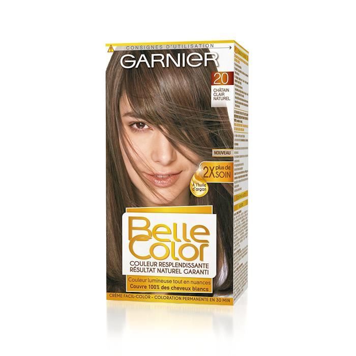 Garnier - Belle Color - Coloration permanente Châtain - 20 Châtain clair naturel