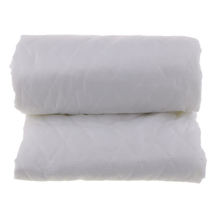 Tissu Matelassé Polyester Coton Double Face Pour Robes Chaussures Manteaux blanc