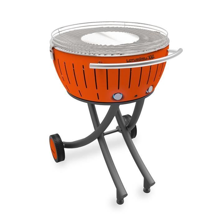 Lotusgrill XXL avec des roues - Orange