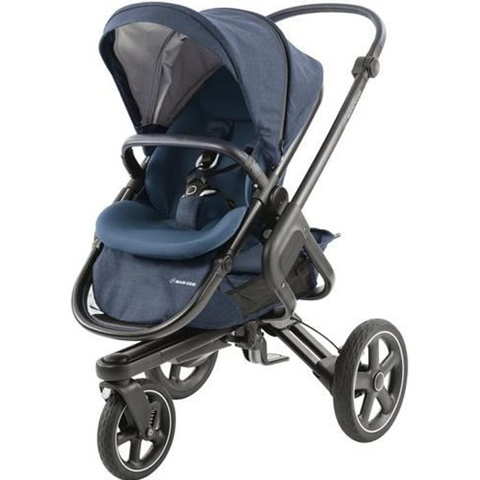 MAXI COSI Poussette Nova 3 roues, Tout-terrain, Ultra confortable, Dès la naissance jusqu'à 3,5 ans (jusqu'à 15 kg), Nomad Blue