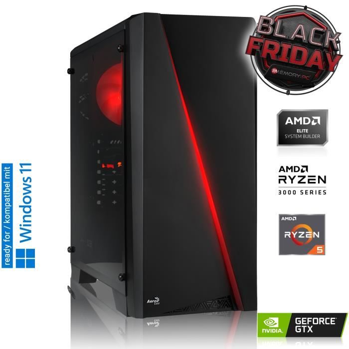 GAMING PC AMD Ryzen 5 3600, 6x 3.60GHz | 16GB DDR4 | GTX 1660 Ti 6GB | 480GB SSD
