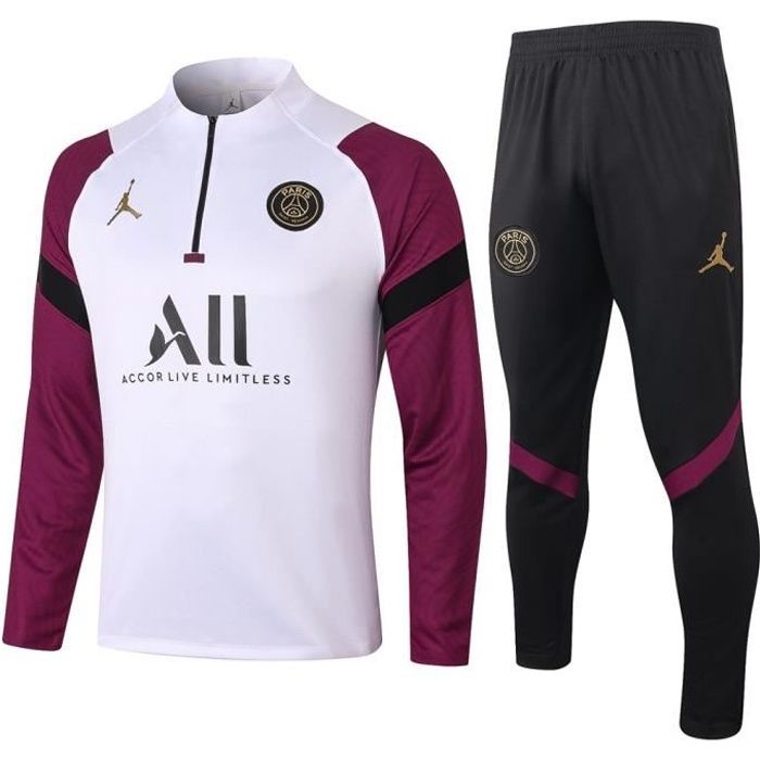 Survêtement Foot Homme PSG x Jordan,Maillot Foot Enfants Garçon Homme 2021 Survêtement Foot Maillot de Foot,Haut et Pantalon